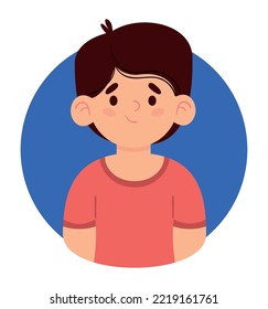 cute boy avatar icon isolated