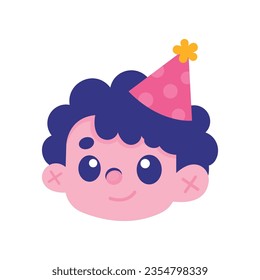 Cute Boy Avatar with Party Hat