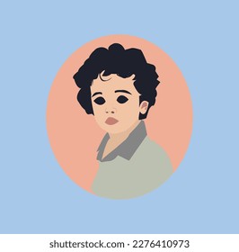 Una linda obra de arte vectorial de avatar masculino