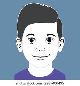A cute boy avatar vector artwork