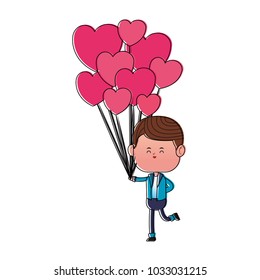 Cute boy with balloons