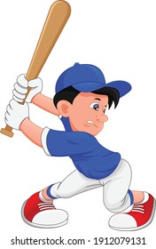 cute boy baseball player pose