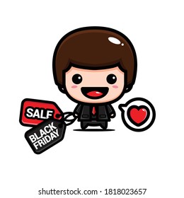 cute boy with black friday discount