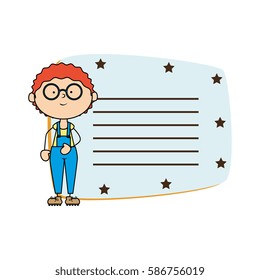 cute boy card avatar character
