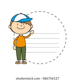 cute boy card avatar character