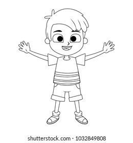 Cute boy cartoon