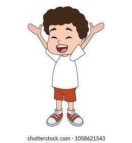 Cute boy cartoon