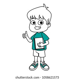 Cute boy cartoon