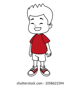 Cute boy cartoon