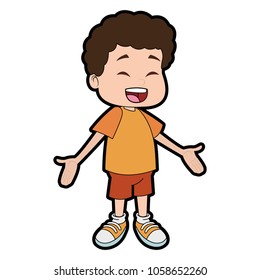 Cute boy cartoon