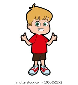 Cute boy cartoon