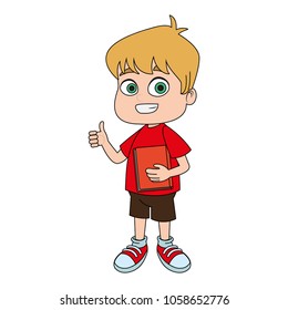 Cute boy cartoon