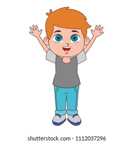 Cute boy cartoon