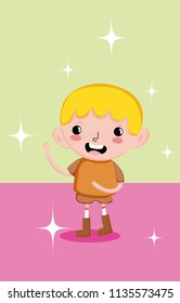 Cute boy cartoon
