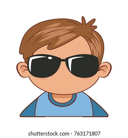 Cute boy cartoon