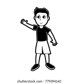Cute boy cartoon