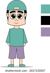 a cute boy cartoon character 