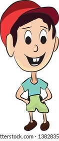 A cute boy cartoon character image