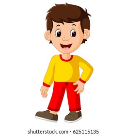 Cute Boy Cartoon Good Posing Stock Vector (Royalty Free) 625115135 ...