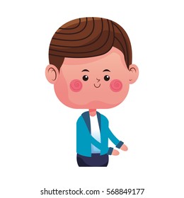 cute boy cartoon icon