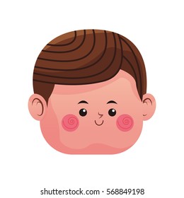 cute boy cartoon icon
