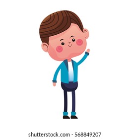 cute boy cartoon icon