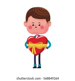 cute boy cartoon icon