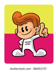 Cute Boy cartoon thumb up