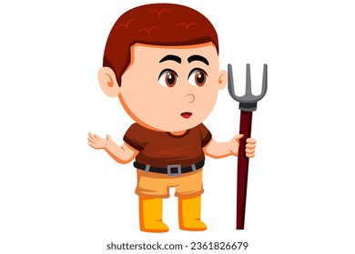 Ilustración de diseño de caracteres Cute Boy
