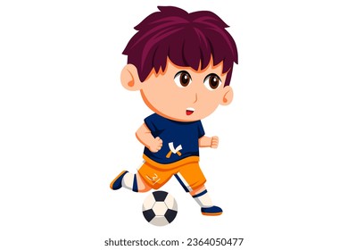 Cute Boy Character Design Illustration