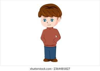 Ilustración de diseño de caracteres Cute Boy