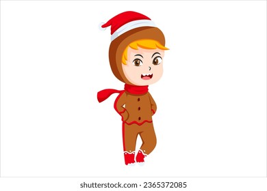 Cute Boy Character Design Illustration