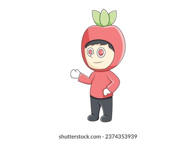 Cute Boy Character Design Illustration