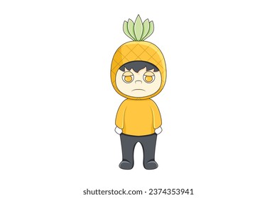 Cute Boy Character Design Illustration