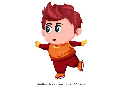 Cute Boy Character Design Illustration