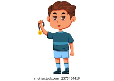 Cute Boy Character Design Illustration