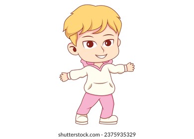 Ilustración de diseño de caracteres Cute Boy