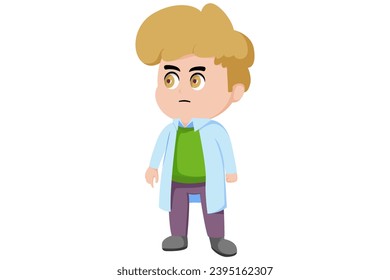 Cute Boy Character Design Illustration