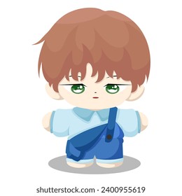 Cute Boy Character Design Illustration