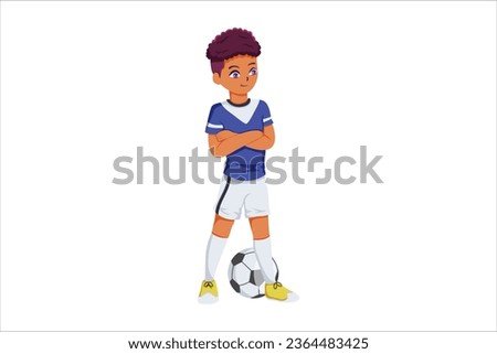 Cute Boy Character Design Illustration