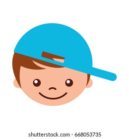 cute boy character icon