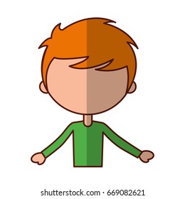 cute boy character icon