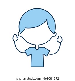 cute boy character icon