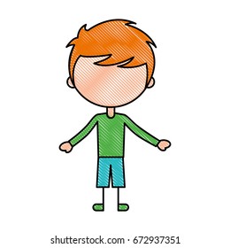 cute boy character icon