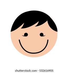 cute boy character icon vector illustration design