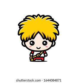 Cute boy character vector design