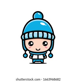 Cute boy character vector design