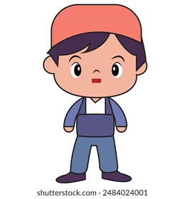cute boy character ,vector ilustration