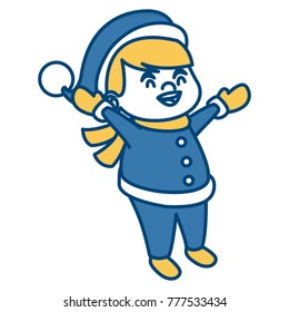 Cute boy christmas cartoon