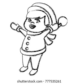 Cute boy christmas cartoon